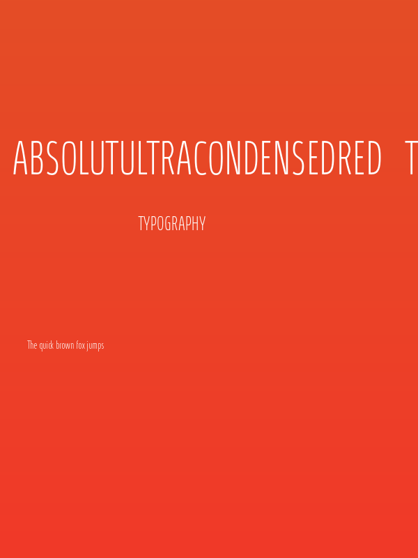 AbsolutUltraCondensedRed-Thin Poster