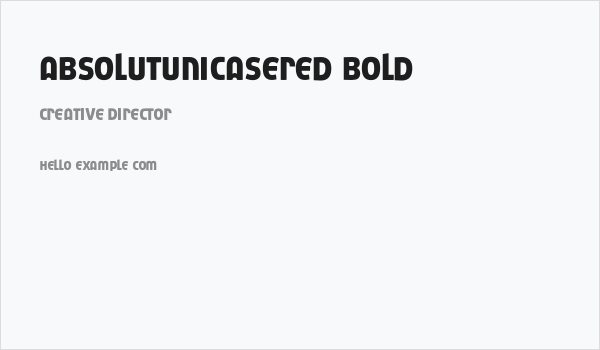 AbsolutUnicaseRed-Bold Business Card