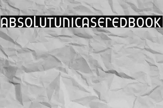 AbsolutUnicaseRed-Book Font examples