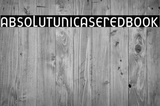 AbsolutUnicaseRed-Book Font examples