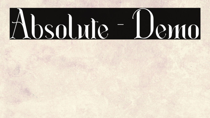 Absolute - Demo Example 3