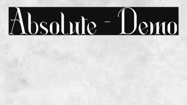 Absolute - Demo Font examples