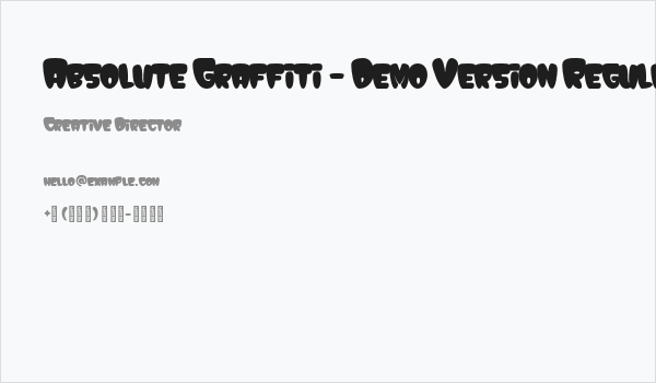 Absolute Graffiti - Demo Version Regular Business Card