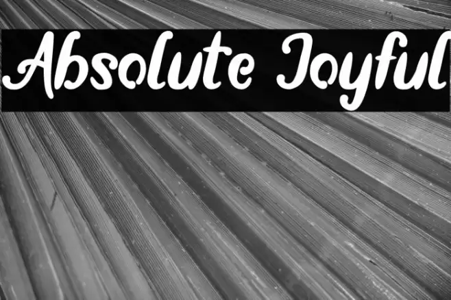 Absolute Joyful Font examples