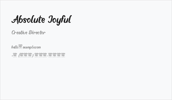 Absolute Joyful Business Card