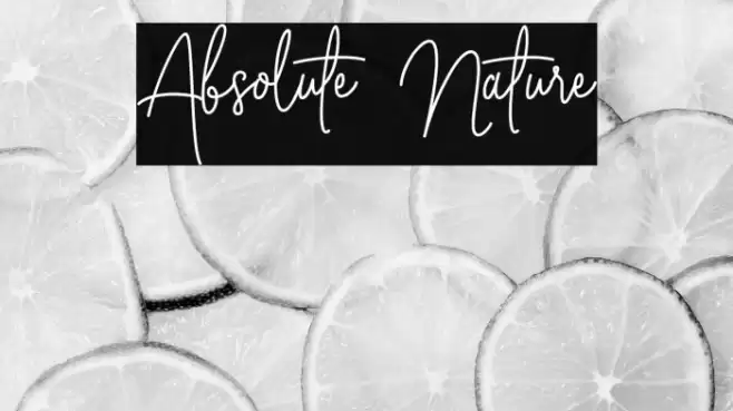 Absolute Nature Font examples