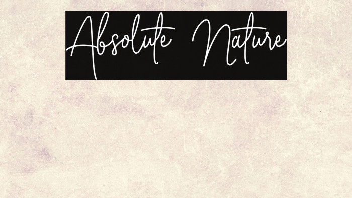 Absolute Nature Example 3