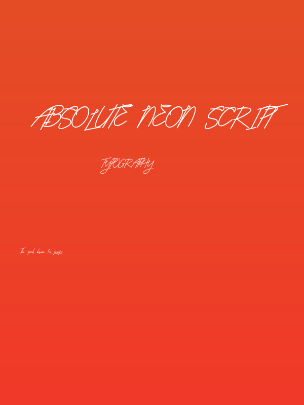 Absolute Neon Script Poster