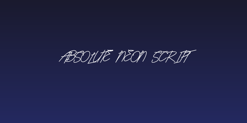 Absolute Neon Script Social Header