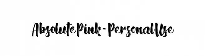 Absolute Pink - Personal Use  Frei Schriftart Herunterladen