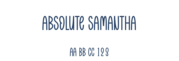 Absolute Samantha Font Preview