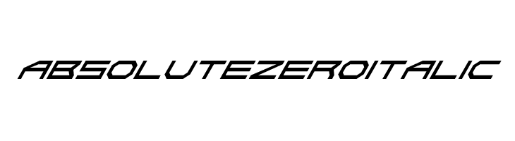 Absolute Zero Italic Fonte