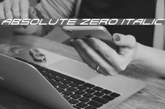 Absolute Zero Italic Font examples
