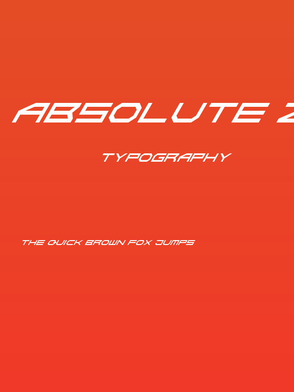 Absolute Zero Italic Poster