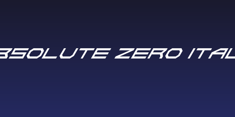 Absolute Zero Italic Social Header
