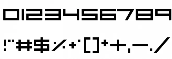 Absolute Zero Font OTHER CHARS