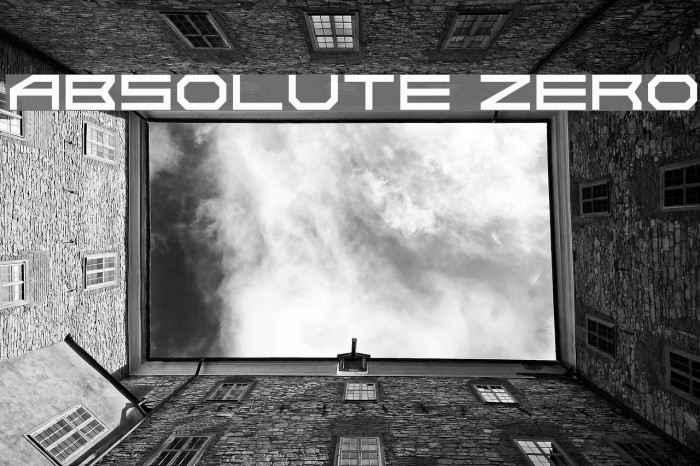 Absolute Zero Font examples