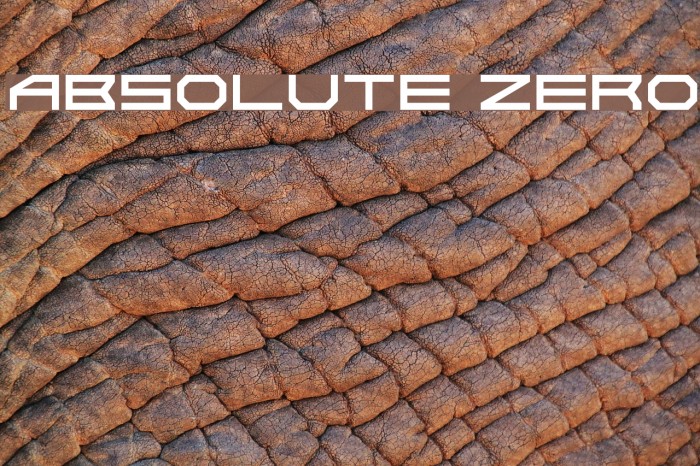 Absolute Zero Font examples