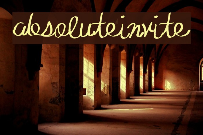 AbsoluteInvite Font examples