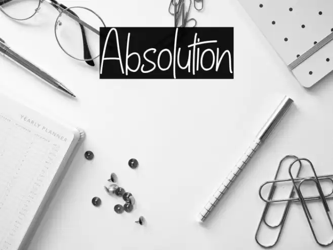 Absolution Шрифта examples
