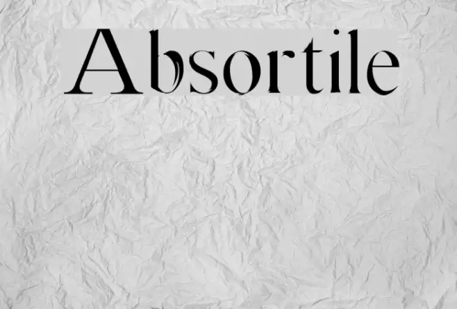 Absortile Font examples