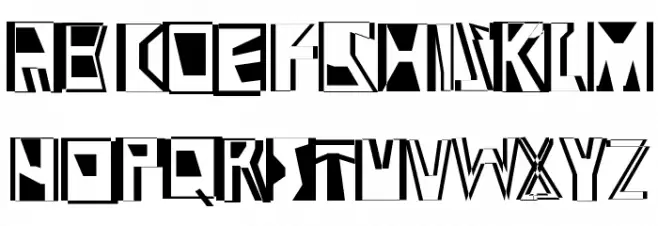 Abstract Abomination Schriftart Groß