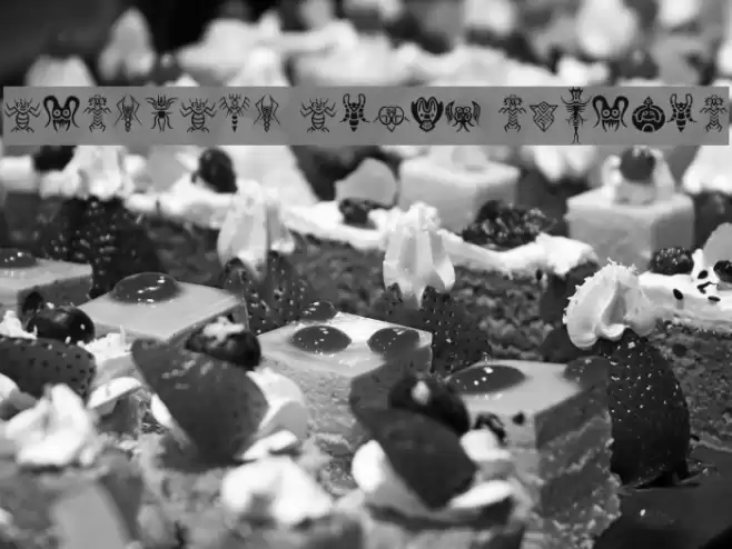 Abstract Alien Symbols Font examples