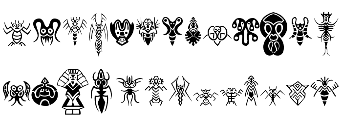 Abstract Alien Symbols फ़ॉन्ट लोअरकेस