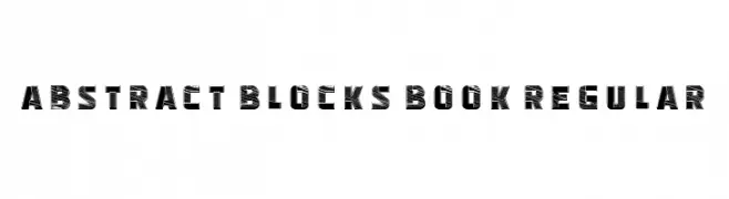 Abstract Blocks Book Regular  नि: शुल्क फ़ॉन्ट्स डाउनलोड