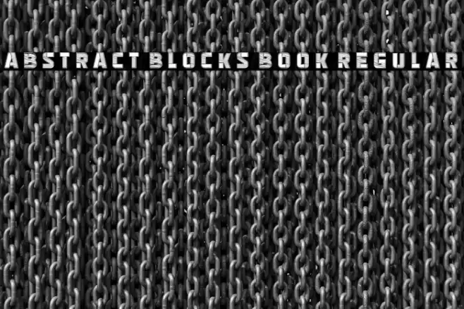 Abstract Blocks Book Regular フォント examples