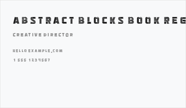 Abstract Blocks Book Regular Business Card