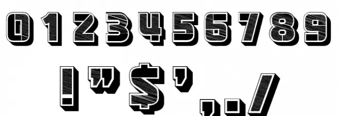 Abstract Blocks Regular フォント その他の文字