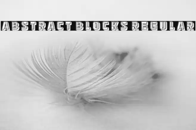 Abstract Blocks Regular フォント examples