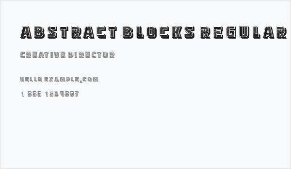 Abstract Blocks Regular Business Card