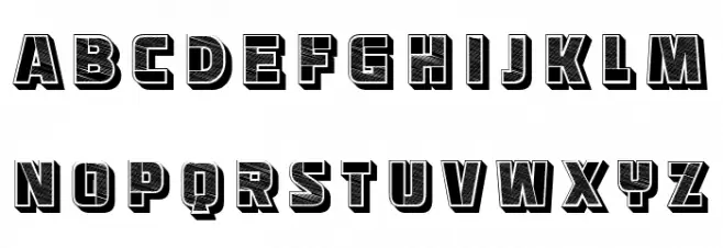 Abstract Blocks Regular フォント 小文字