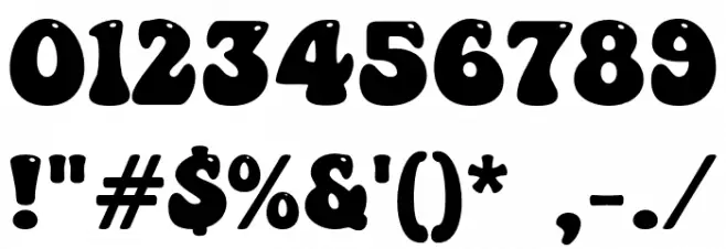 Abstract Groovy Font OTHER CHARS