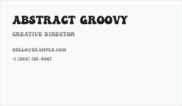 Abstract Groovy Business Card