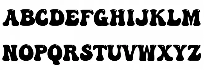 Abstract Groovy Schriftart Kleinbuchstaben