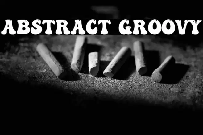 Abstract Groovy Font examples