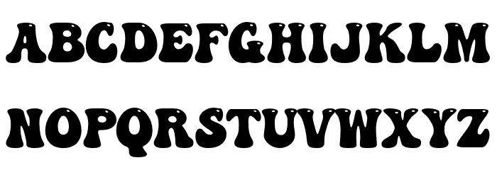 Abstract Groovy Font LOWERCASE