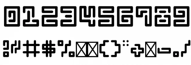 Abstract Labyrinth Rounded Font OTHER CHARS