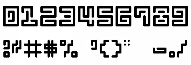 Abstract Labyrinth Rounded Font OTHER CHARS