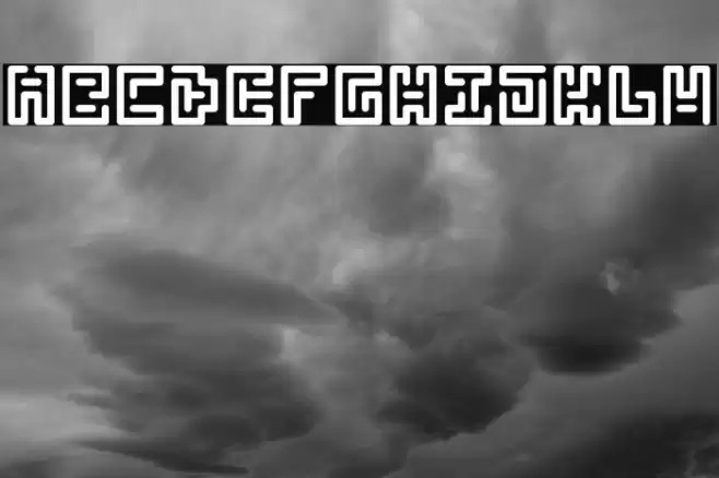 Abstract Labyrinth Rounded Font examples