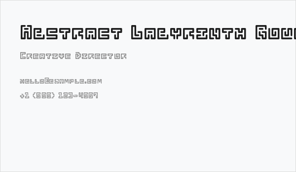 Abstract Labyrinth Rounded Business Card