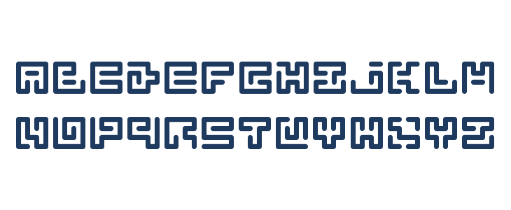 Abstract Labyrinth Rounded Lowercase