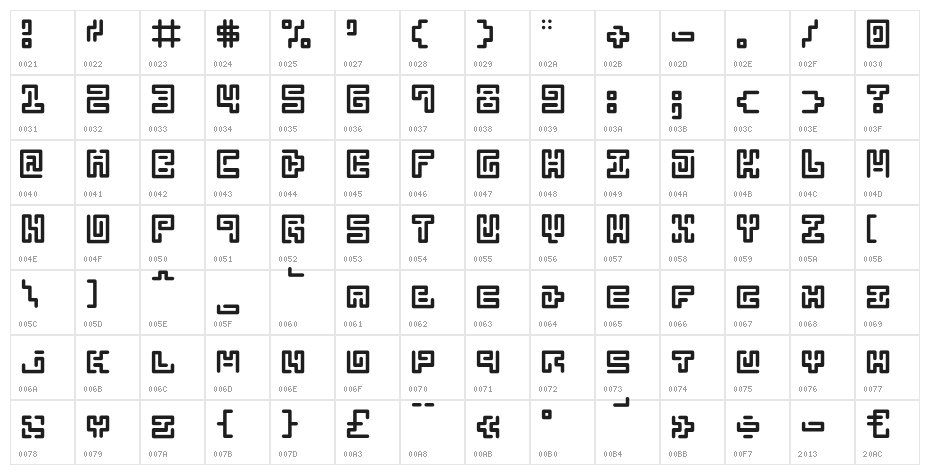 Abstract Labyrinth Rounded Character Map