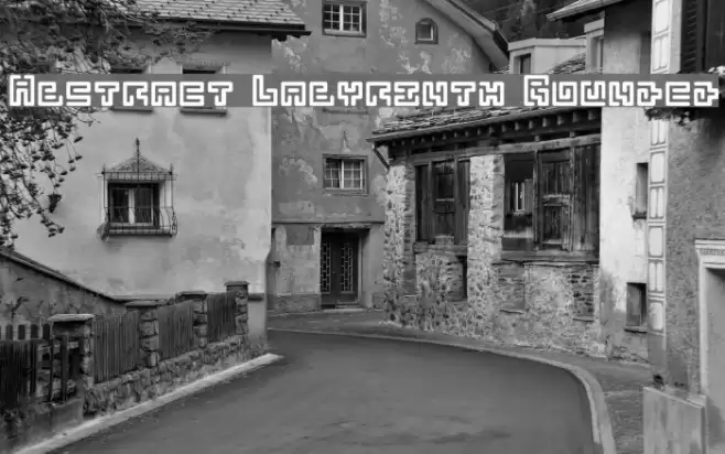 Abstract Labyrinth Rounded Font examples