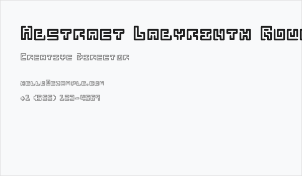 Abstract Labyrinth Rounded Business Card