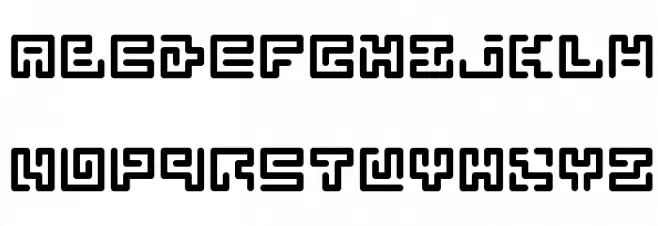 Abstract Labyrinth Rounded फ़ॉन्ट लोअरकेस