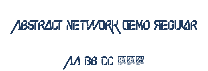 Abstract Network Demo Regular Font Preview